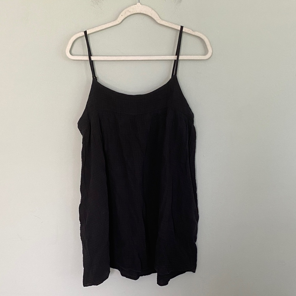 Show Me Your Mumu Women's Black Spaghetti Strap Mini Dress Size S 100% cotton